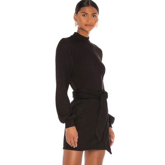 MAJORELLE Edwin Mini Dress in Black NWT Size Small - Picture 2 of 3